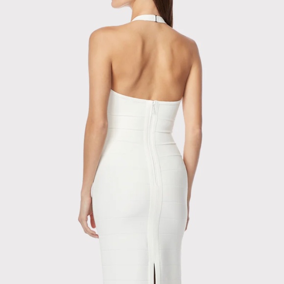 HERVE LEGER HALTER ICON GOWN HLT8271679 NEW WITHOUT TAG - Picture 6 of 10